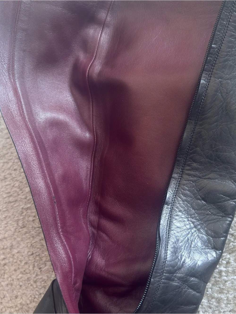 Prada Classic Black Leather Knee-High Women's Boots.